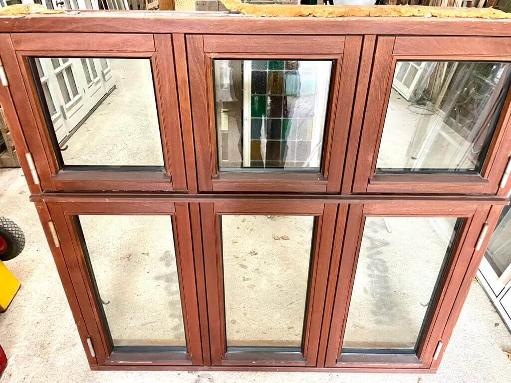 3-fags Dannebrogs-termovindue i teaktræ