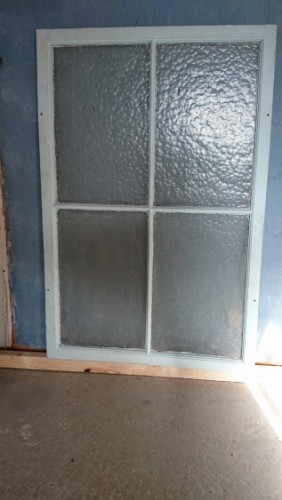 4-ruders vinduesramme med råglas