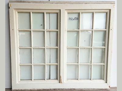 2 x 12 ruders vindue i samme karm