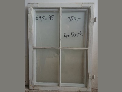 4-ruders vindue m. koblede ruder