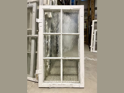 6-ruders koblet vinduesramme m. råglas