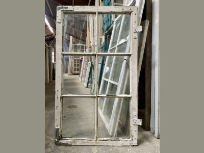 6-ruders vinduesramme m. jernsprosser