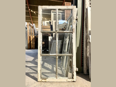 6-ruders vinduesramme m. trukket glas