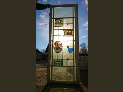 Blyindfattet glas fra ca. 1920