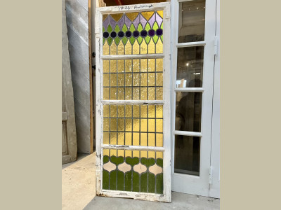 Blyindfattet vinduesramme m. mange detaljer