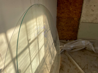 Bordplade i hærdet glas