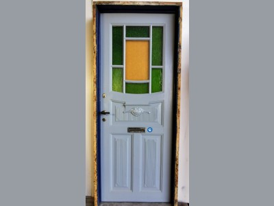 Fornem yderdør m. glas