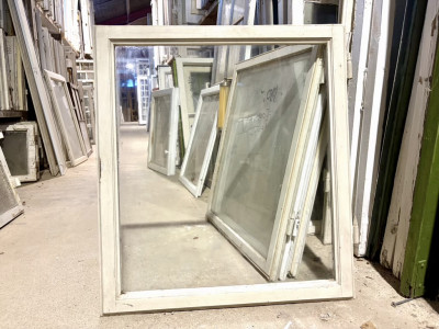 Forsatsramme m. gammelt, trukket glas