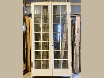 Høj, dobbelt fransk dør m. ny karm