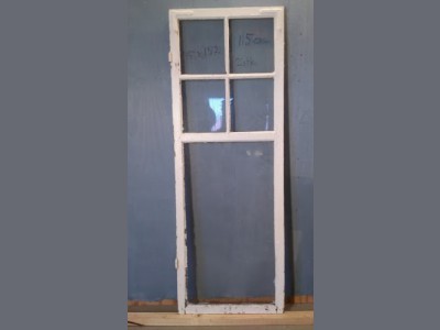 5-ruders vindue m. blæst glas; Karlshamn