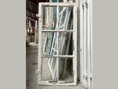 Klassisk 6-ruders vinduesramme m. blæst glas