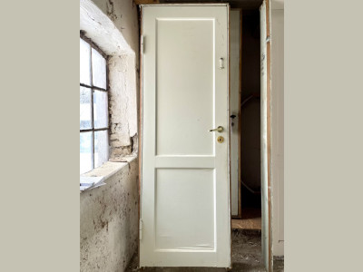 Klassisk, smal fyldningsdør m. karm