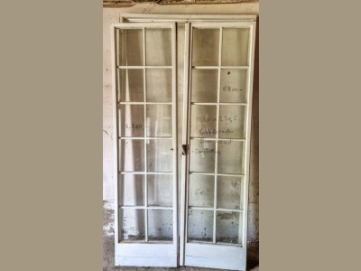 Smuk terrassedør m. smalle sprosser og koblede ruder