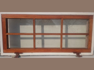 Massivt 6-ruders teaktræsvindue