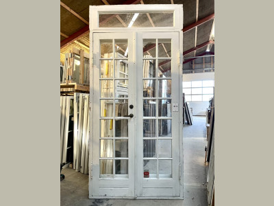 Original terrassedør m. karm og overstykke