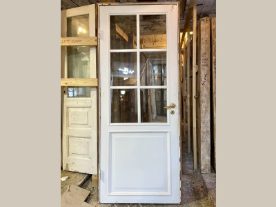 Smuk glasdør m. blæst glas (inkl. karm)