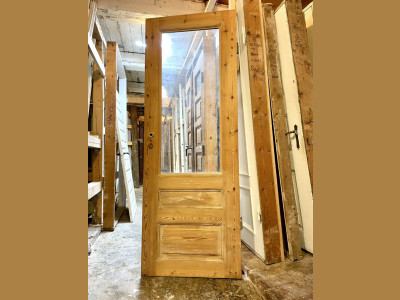 Smuk glasdør m. fyldninger (u. karm)