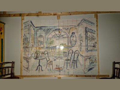 Peter Sekjær; malet og brændt på Kakler